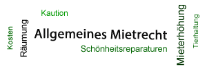 allgemeines Mietrecht in Stichworten